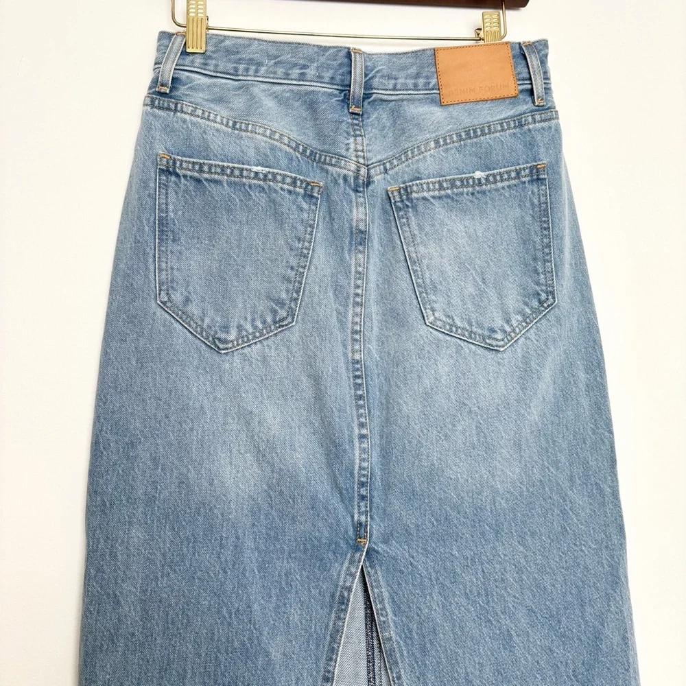 Aritzia Denim Forum The ’90s Pencil Maxi Denim Skirt 7 Yrs Bleu Taboo Size 25